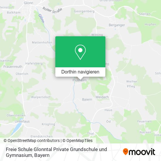 Freie Schule Glonntal Private Grundschule und Gymnasium Karte