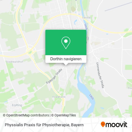 Physsialis Praxis für Physiotherapie Karte