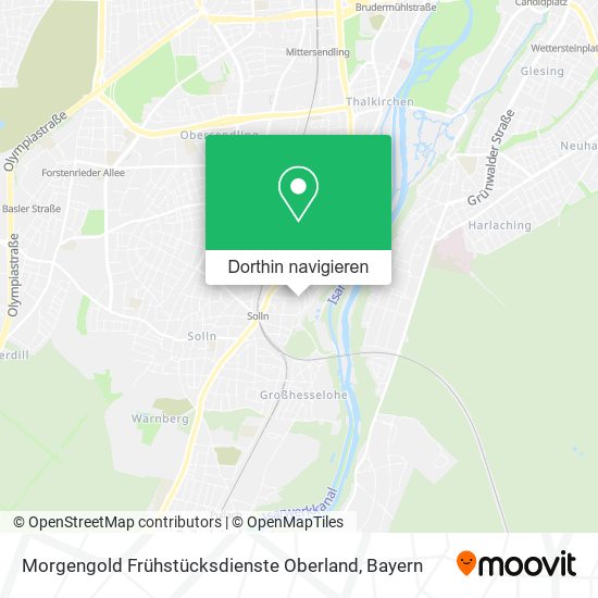 Morgengold Frühstücksdienste Oberland Karte