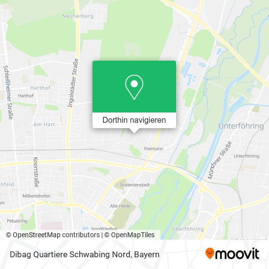 Dibag Quartiere Schwabing Nord Karte