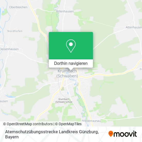 Atemschutzübungsstrecke Landkreis Günzburg Karte