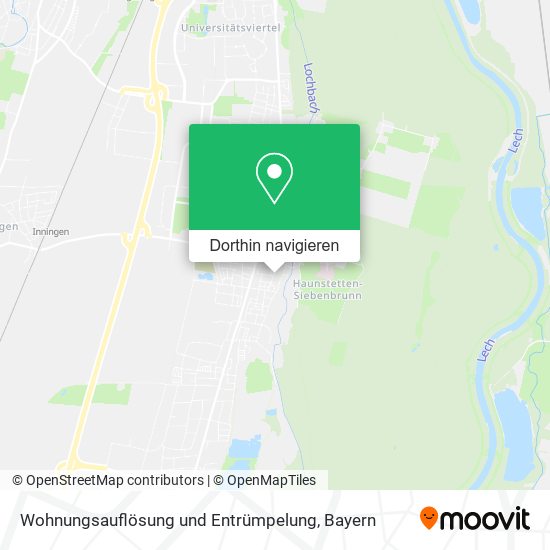 Wohnungsauflösung und Entrümpelung Karte