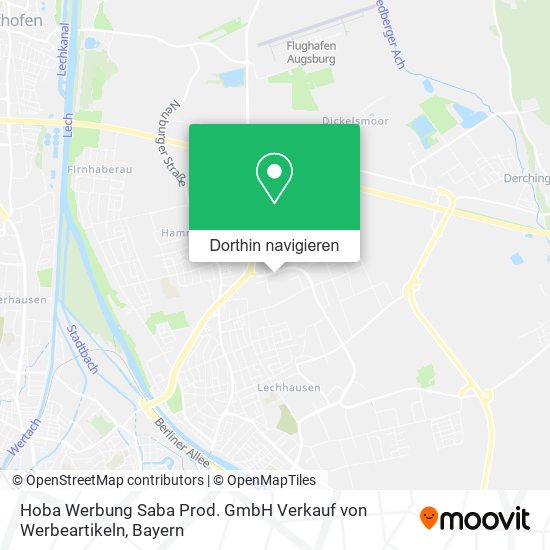 Hoba Werbung Saba Prod. GmbH Verkauf von Werbeartikeln Karte