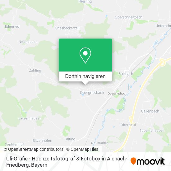 Uli-Grafie - Hochzeitsfotograf & Fotobox in Aichach-Friedberg Karte