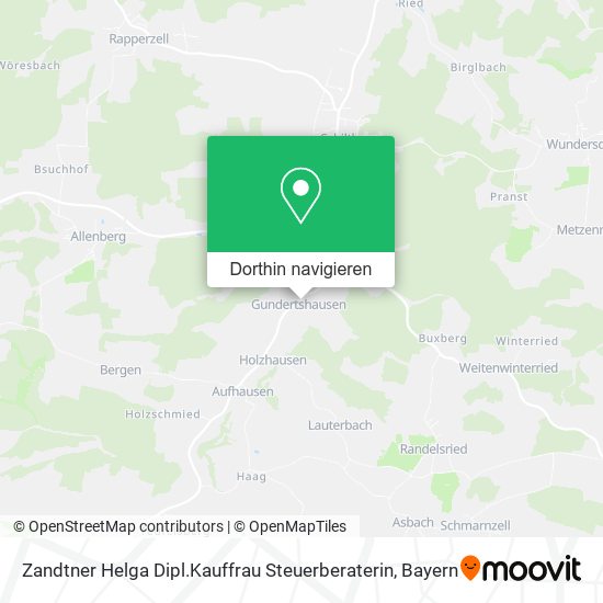 Zandtner Helga Dipl.Kauffrau Steuerberaterin Karte