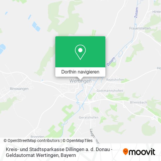Kreis- und Stadtsparkasse Dillingen a. d. Donau - Geldautomat Wertingen Karte