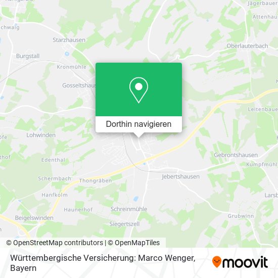 Württembergische Versicherung: Marco Wenger Karte