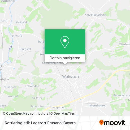 Rottlerlogistik Lagerort Frusano Karte