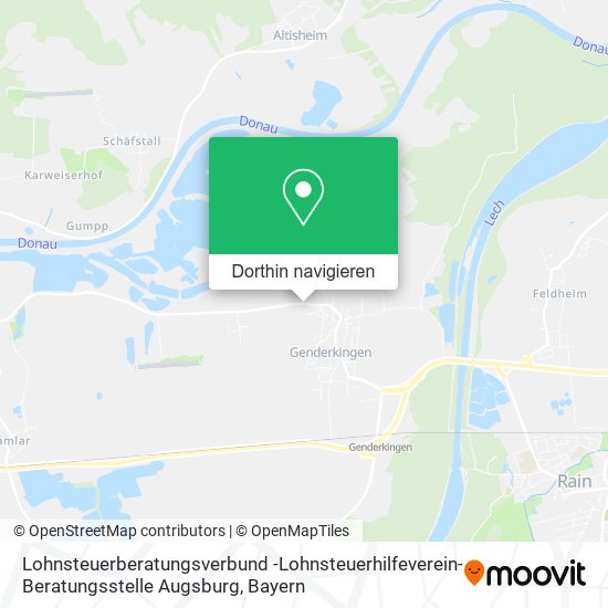 Lohnsteuerberatungsverbund -Lohnsteuerhilfeverein- Beratungsstelle Augsburg Karte