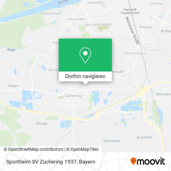 Sportheim SV Zuchering 1937 Karte