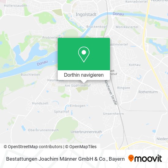 Bestattungen Joachim Männer GmbH & Co. Karte