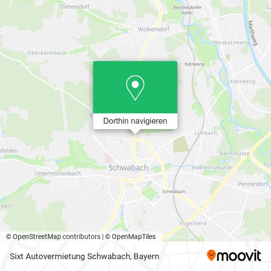 Sixt Autovermietung Schwabach Karte