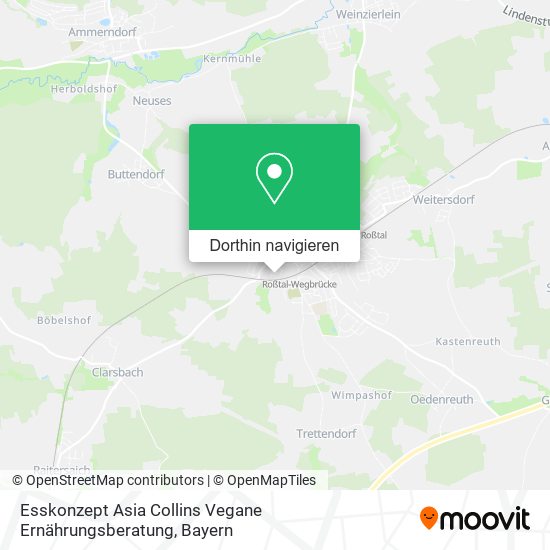 Esskonzept Asia Collins Vegane Ernährungsberatung Karte