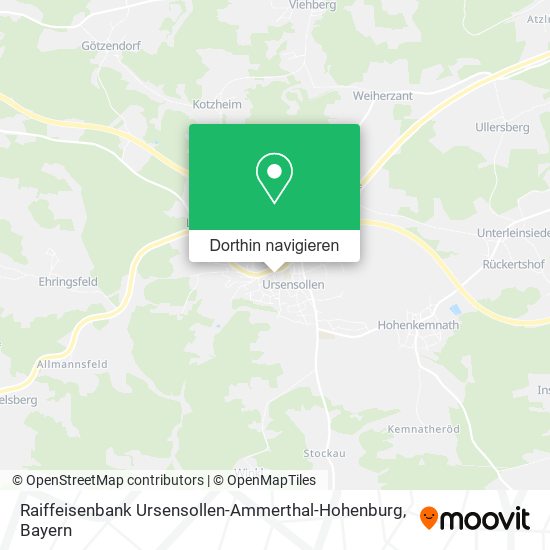 Raiffeisenbank Ursensollen-Ammerthal-Hohenburg Karte