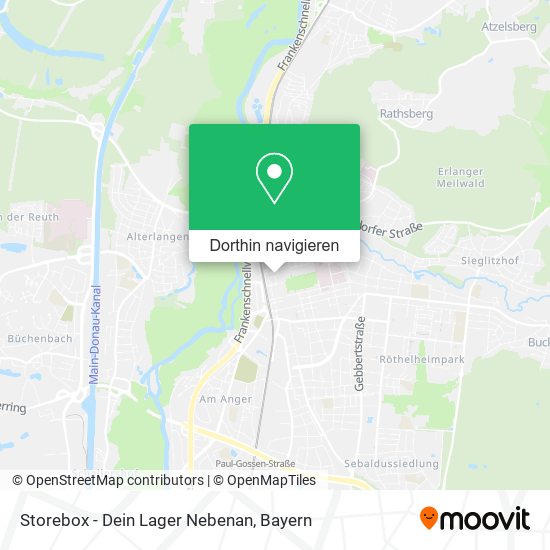 Storebox - Dein Lager Nebenan Karte