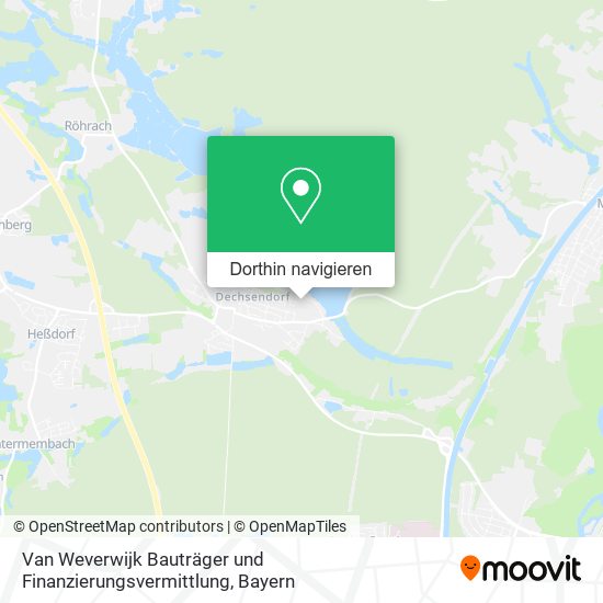 Van Weverwijk Bauträger und Finanzierungsvermittlung Karte