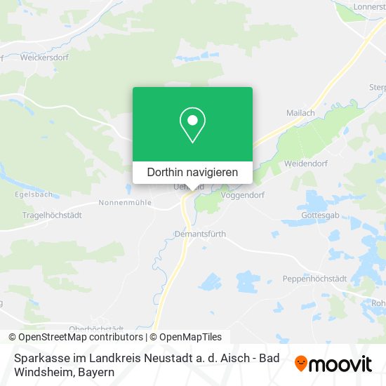 Sparkasse im Landkreis Neustadt a. d. Aisch - Bad Windsheim Karte
