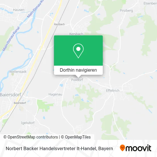 Norbert Backer Handelsvertreter It-Handel Karte