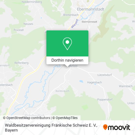 Waldbesitzervereinigung Fränkische Schweiz E. V. Karte