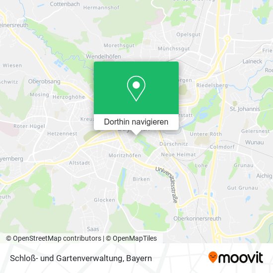 Schloß- und Gartenverwaltung Karte