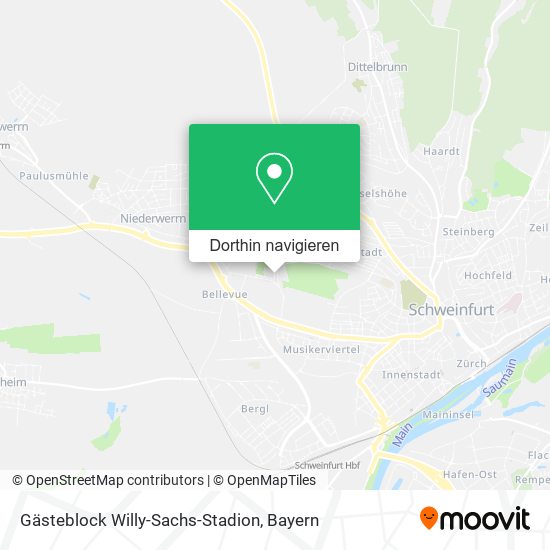 Gästeblock Willy-Sachs-Stadion Karte