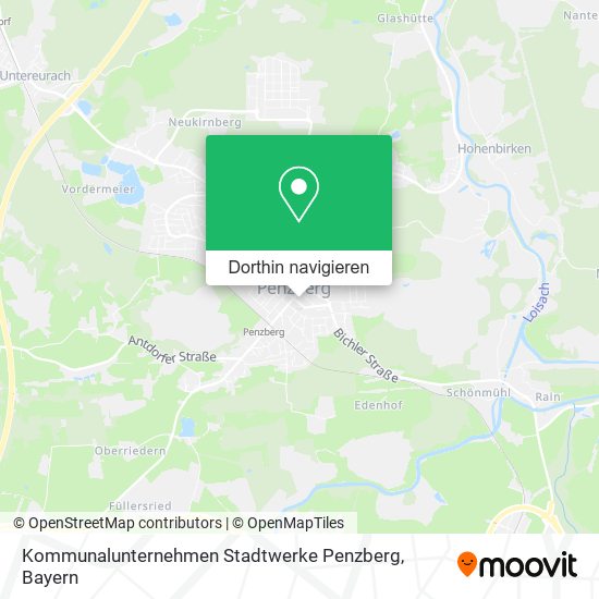 Kommunalunternehmen Stadtwerke Penzberg Karte