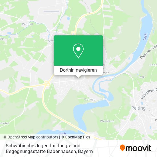 Schwäbische Jugendbildungs- und Begegnungsstätte Babenhausen Karte