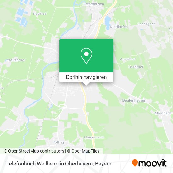 Telefonbuch Weilheim in Oberbayern Karte