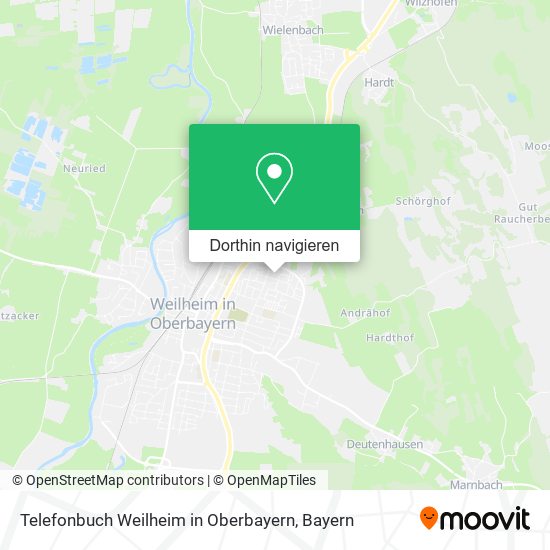 Telefonbuch Weilheim in Oberbayern Karte