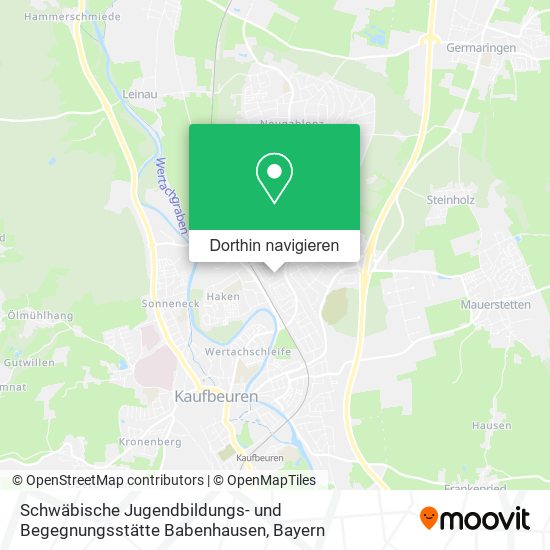 Schwäbische Jugendbildungs- und Begegnungsstätte Babenhausen Karte
