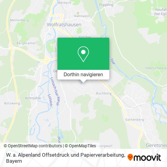 W. a. Alpenland Offsetdruck und Papierverarbeitung Karte