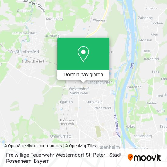 Freiwillige Feuerwehr Westerndorf St. Peter - Stadt Rosenheim Karte
