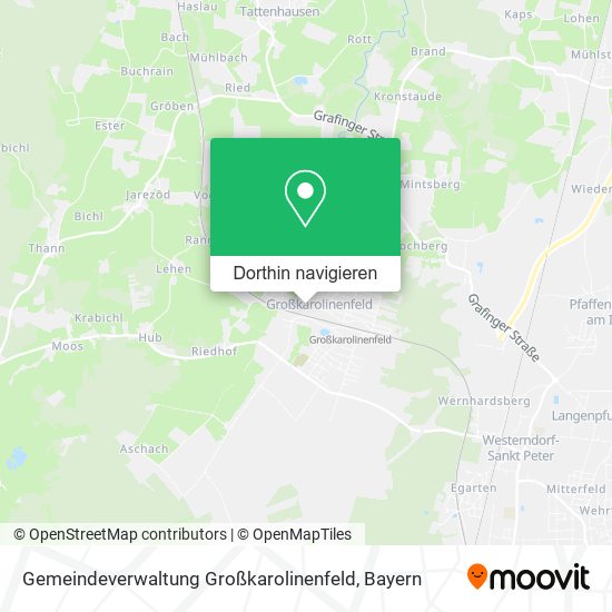 Gemeindeverwaltung Großkarolinenfeld Karte