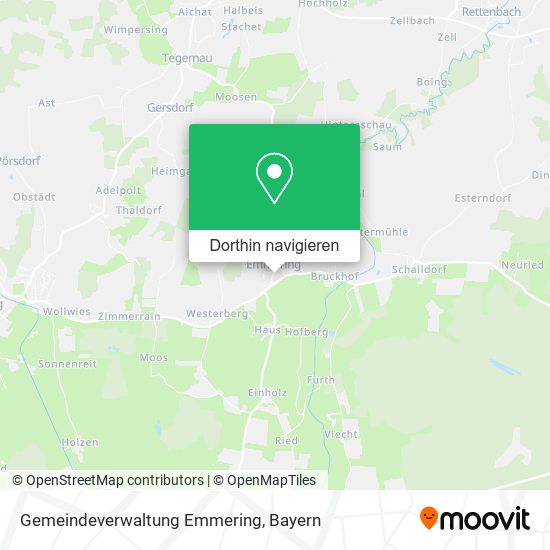 Gemeindeverwaltung Emmering Karte