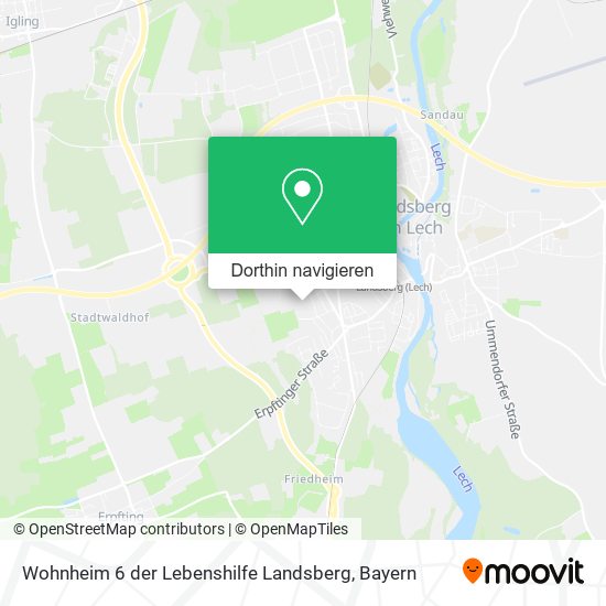 Wohnheim 6 der Lebenshilfe Landsberg Karte