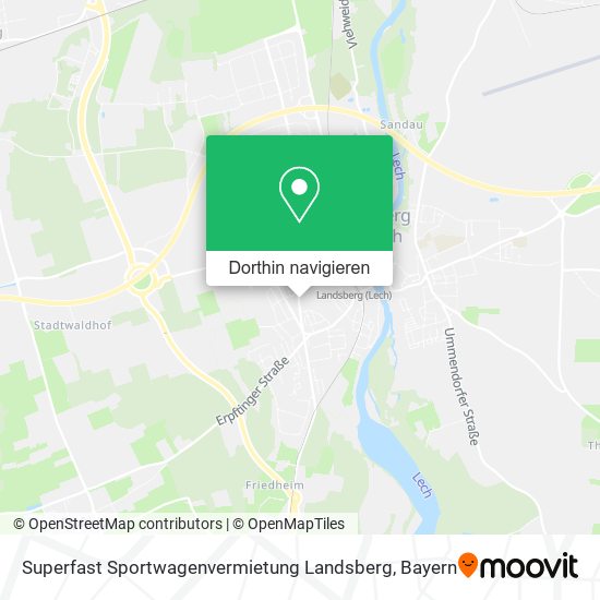 Superfast Sportwagenvermietung Landsberg Karte