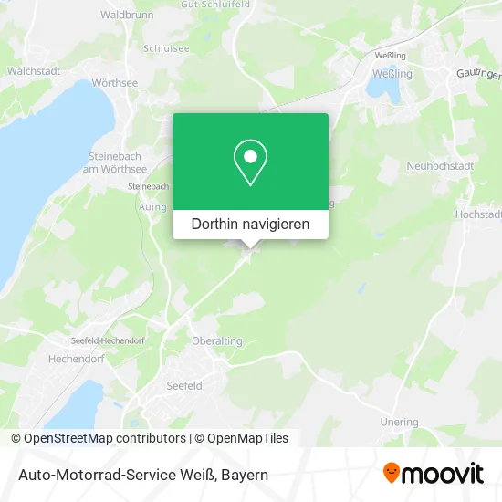 Auto-Motorrad-Service Weiß Karte