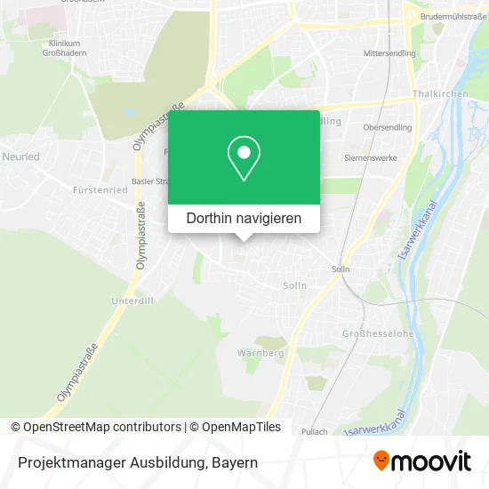 Projektmanager Ausbildung Karte