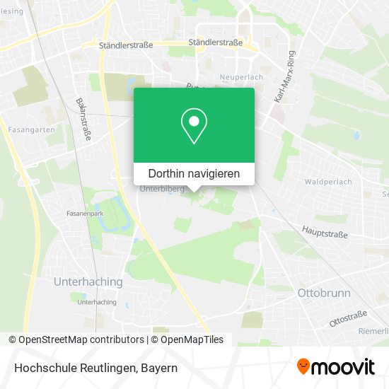 Hochschule Reutlingen Karte