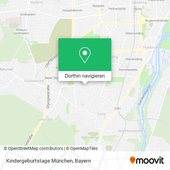 Kindergeburtstage München Karte