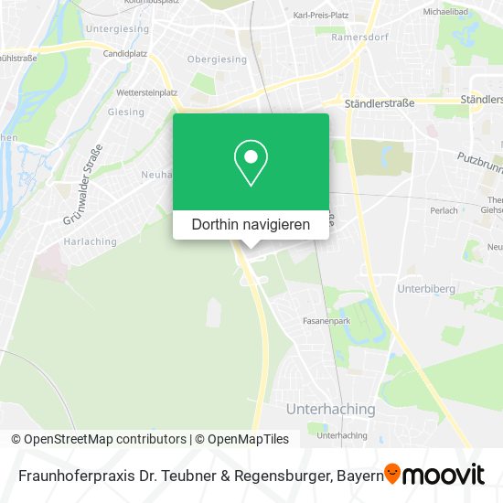 Fraunhoferpraxis Dr. Teubner & Regensburger Karte
