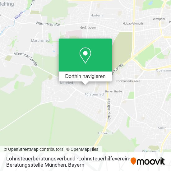 Lohnsteuerberatungsverbund -Lohnsteuerhilfeverein- Beratungsstelle München Karte