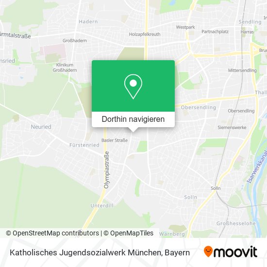 Katholisches Jugendsozialwerk München Karte