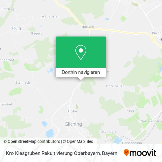 Kro Kiesgruben Rekultivierung Oberbayern Karte