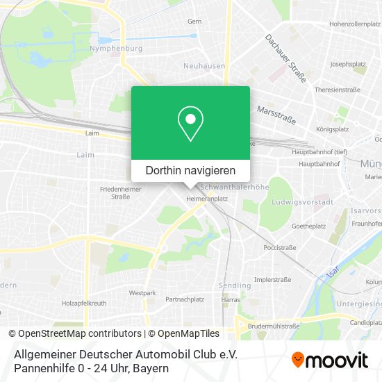Allgemeiner Deutscher Automobil Club e.V. Pannenhilfe 0 - 24 Uhr Karte