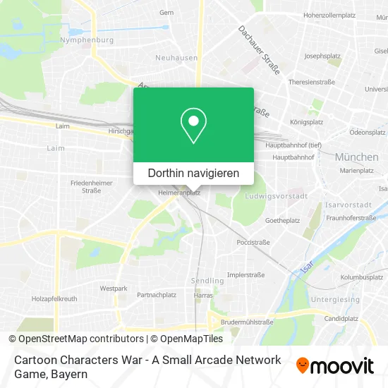 Cartoon Characters War - A Small Arcade Network Game Karte