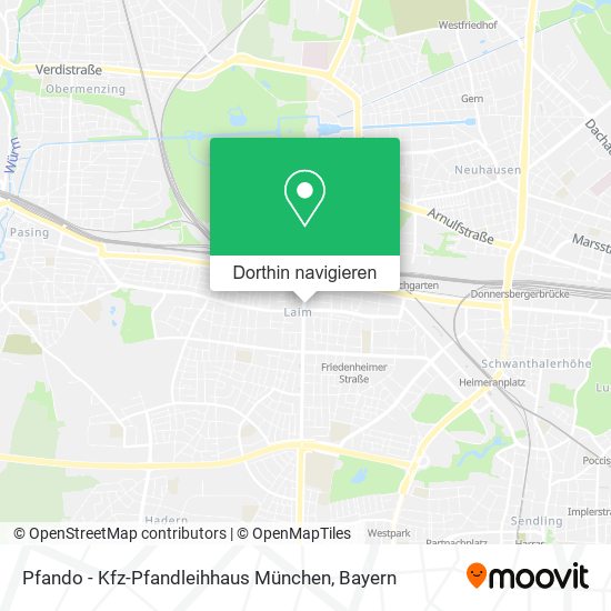 Pfando - Kfz-Pfandleihhaus München Karte