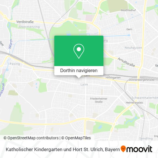 Katholischer Kindergarten und Hort St. Ulrich Karte