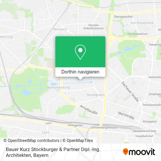 Bauer Kurz Stockburger & Partner Dipl.-Ing. Architekten Karte