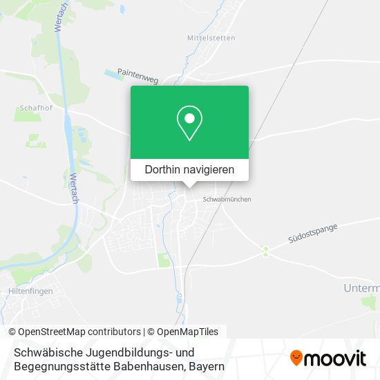 Schwäbische Jugendbildungs- und Begegnungsstätte Babenhausen Karte